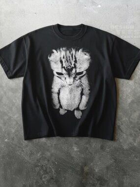 Sad Kitten Meme Standing Cat T-Shirt